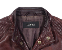 2000's Gucci Dark Brown Leather Jacket
