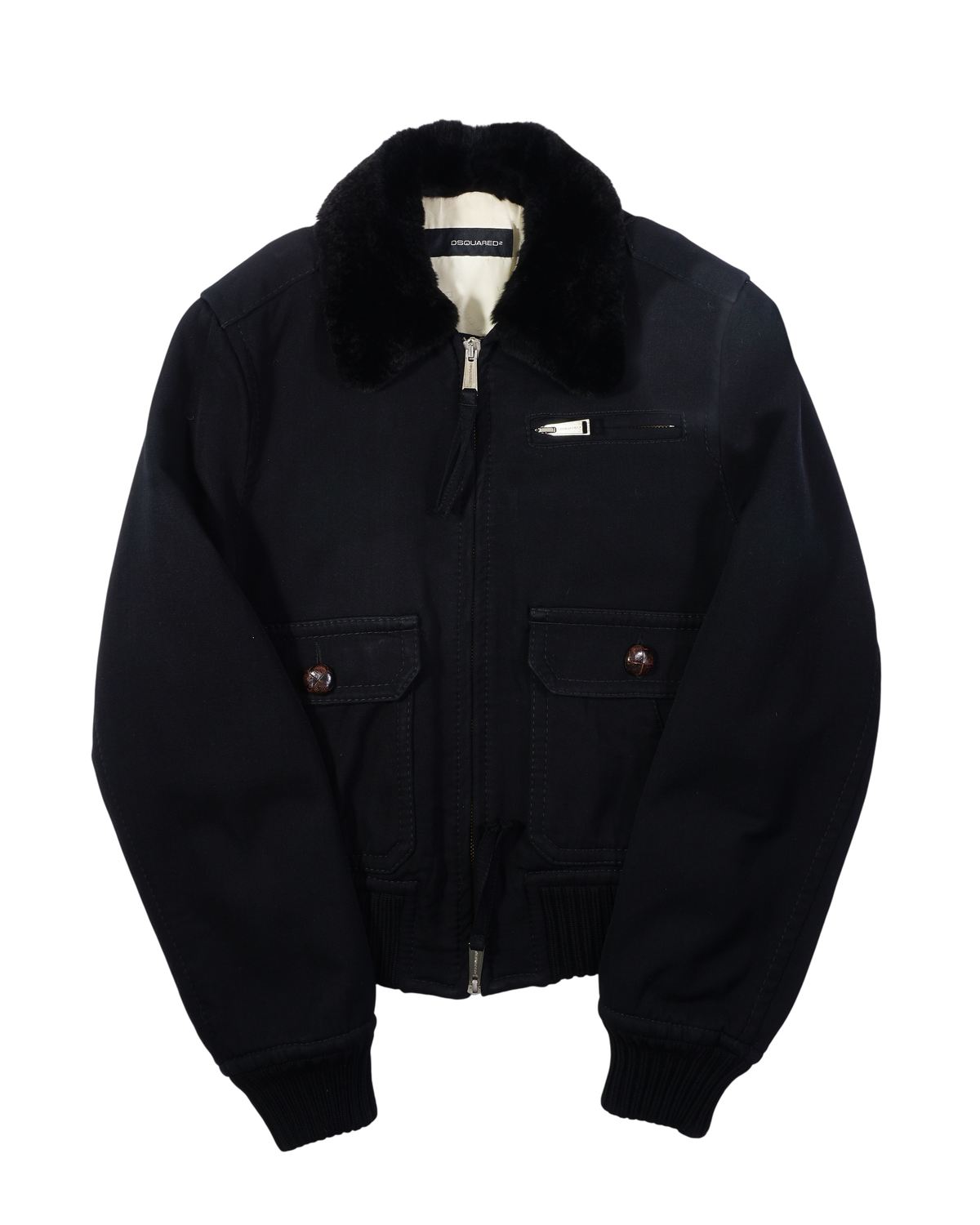 2000's Dsquared Wool/Fur Jacket Black