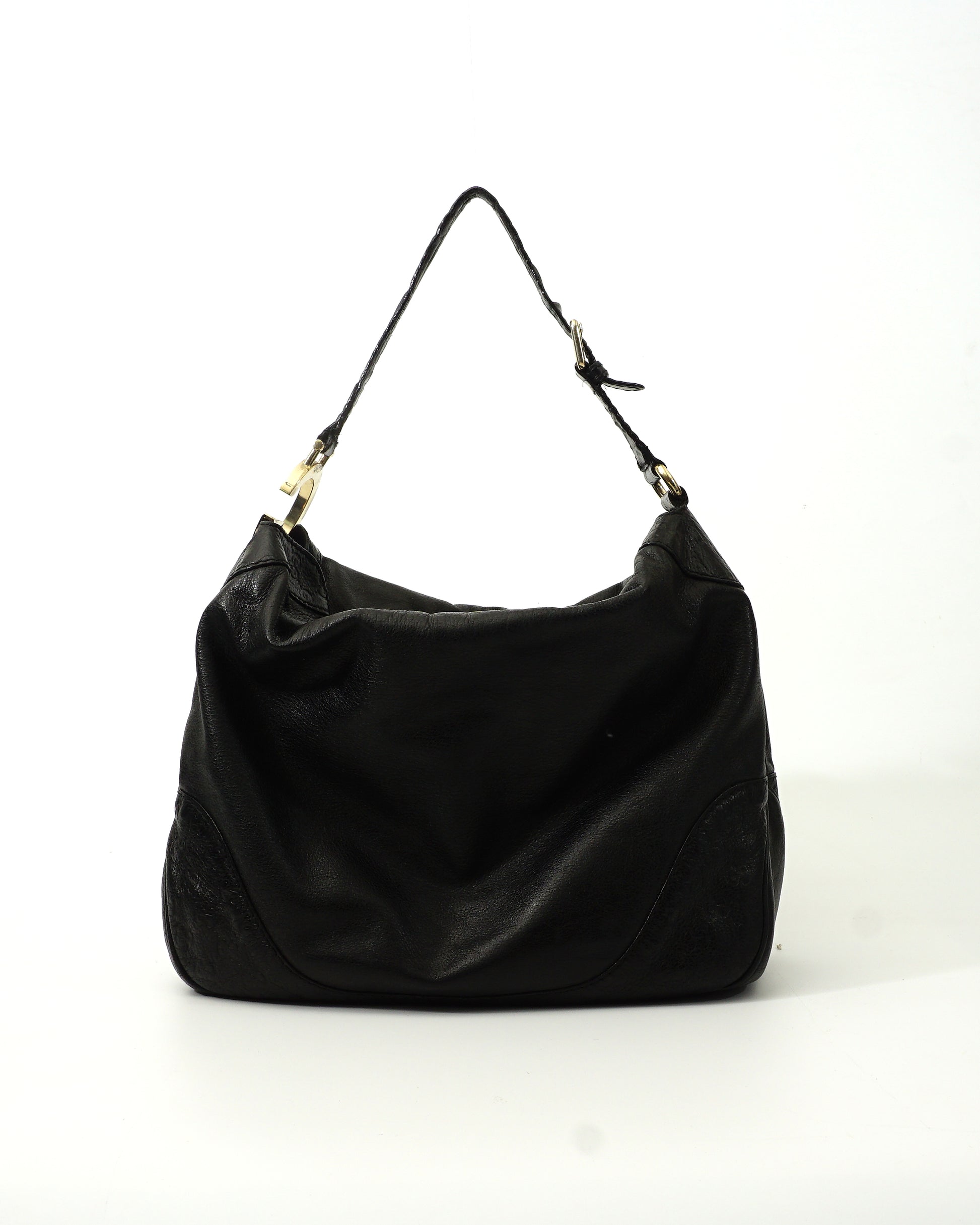 Gucci Logo Bag Leather Black