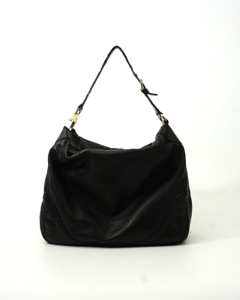 Gucci Logo Bag Leather Black