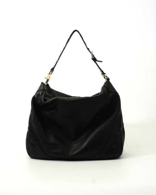 Gucci Logo Bag Leather Black