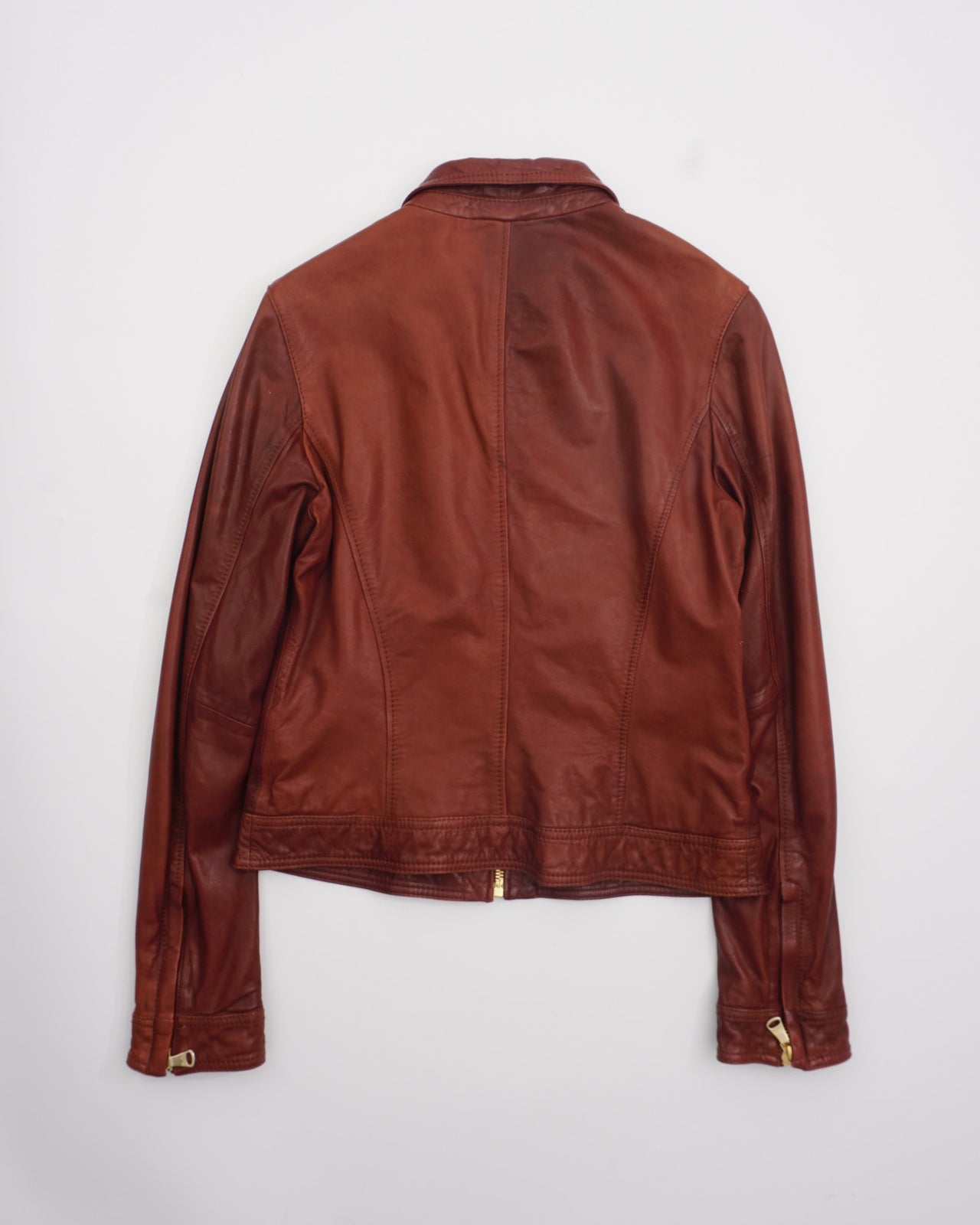 Dolce & Gabbana Leather Jacket Brown