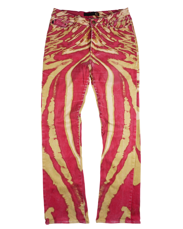 SS2002 Roberto Cavalli Red Hallucination Jeans