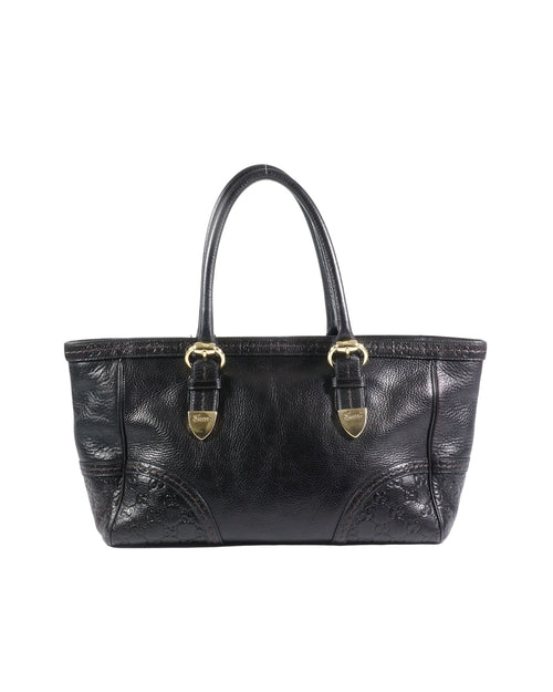 2000's Gucci Guccissima Black Leather Bag