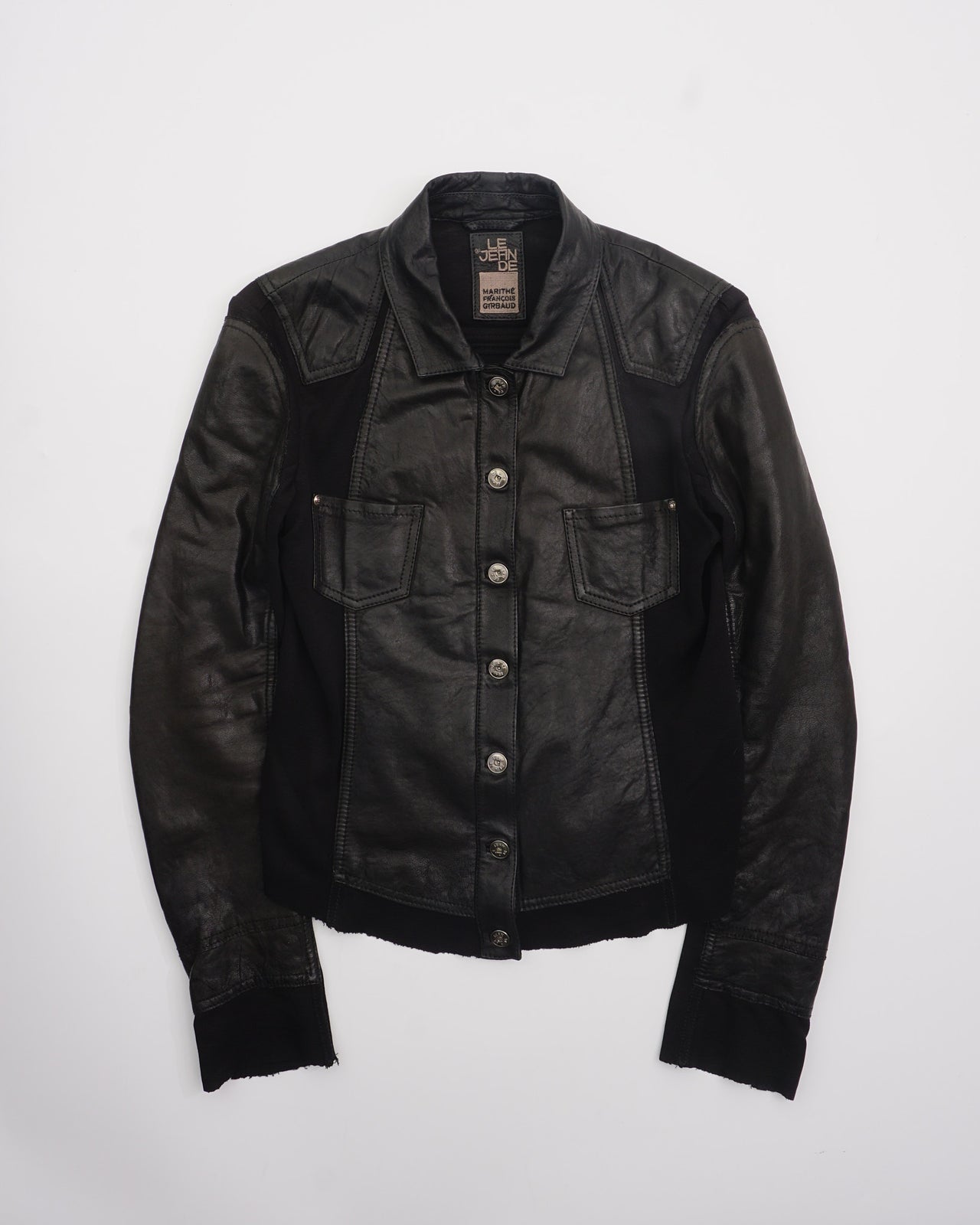 2000's Le Jean De Marithé + François Girbaud Leather Jacket Black