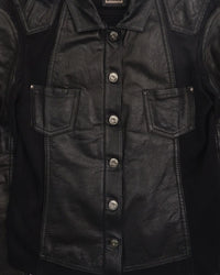 2000's Le Jean De Marithé + François Girbaud Leather Jacket Black