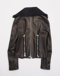 AW2003 Dolce & Gabbana Leather Jacket Black