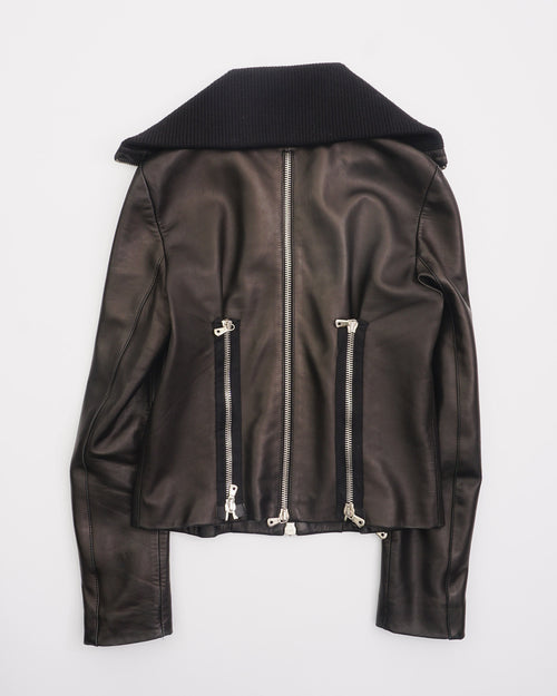 AW2003 Dolce & Gabbana Leather Jacket Black