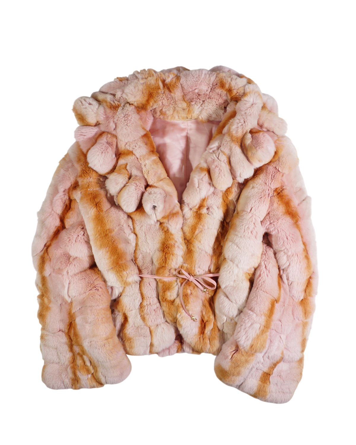 2000's Roberto Cavallie Pink Rabbit Fur Jacket