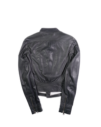 2000's Dsquared2 Leather Assymmetrical Jacket Gray