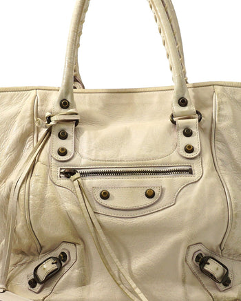 Balenciaga City Bag Cream Leather