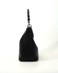 Gucci Bamboo Hobo Bag Black Leather
