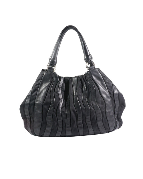2000's Prada Nappa Leather Waves Bag Black