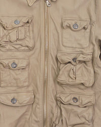 AW2006 Dolce & Gabbana Leather Jacket Beige