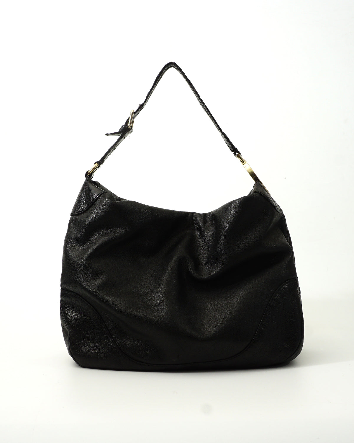 Gucci Logo Bag Leather Black