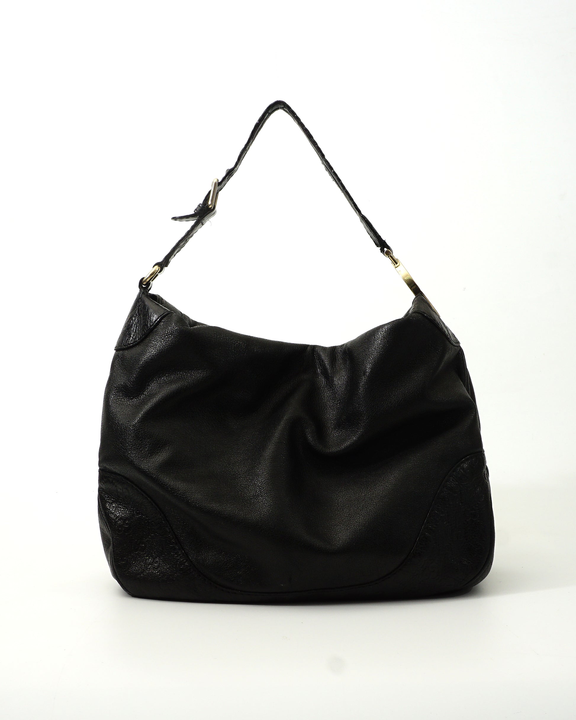 Gucci Logo Bag Leather Black