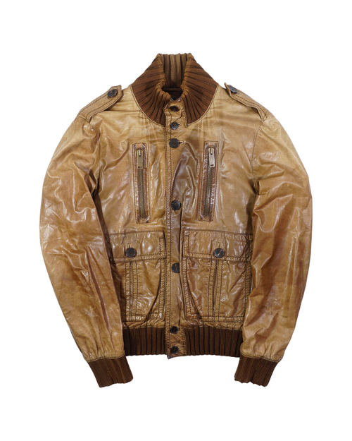 AW2009 Gucci Madonna Leather Jacket Beige