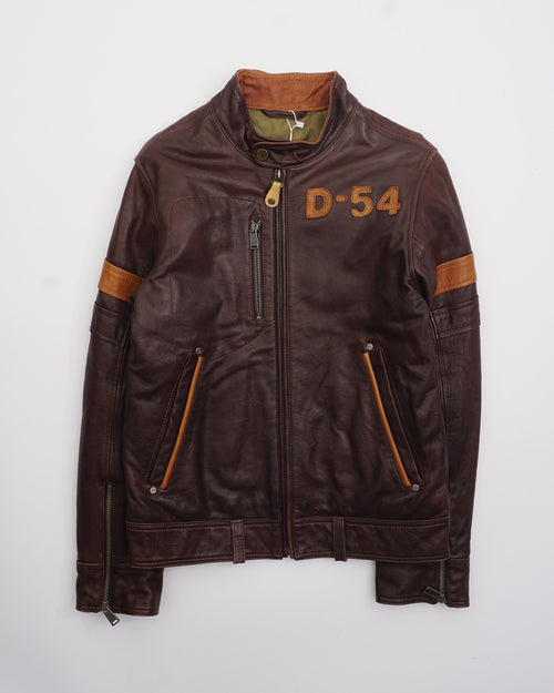 2000's Diesel Leather Jacket Brown
