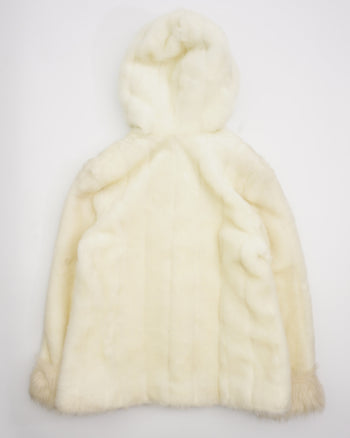 Balmain Fauxfur coat White