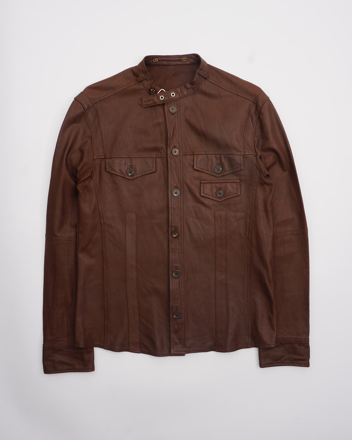 2000's KENZO Leather Jacket Brown