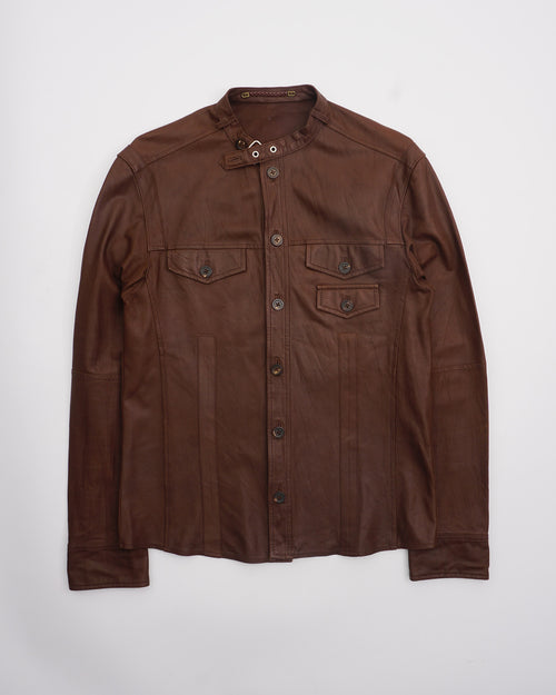 2000's KENZO Leather Jacket Brown