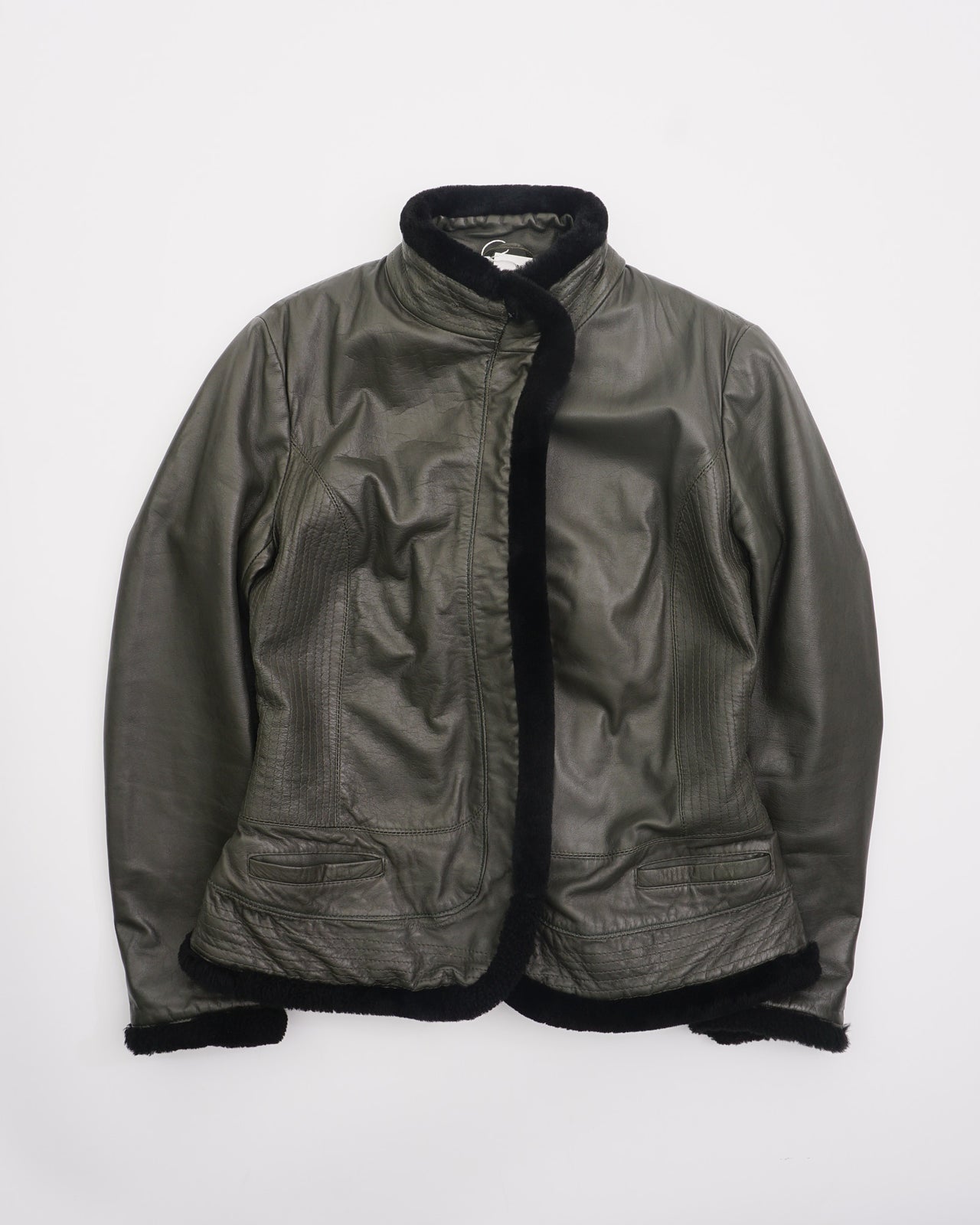 2000's Cavalli Leather Jacket Green