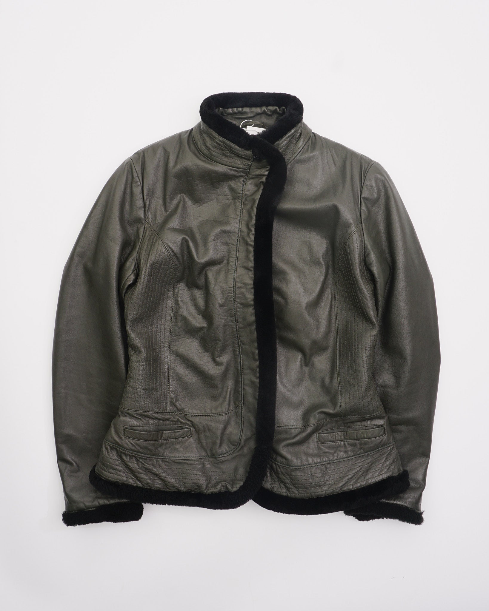 2000's Cavalli Leather Jacket Green