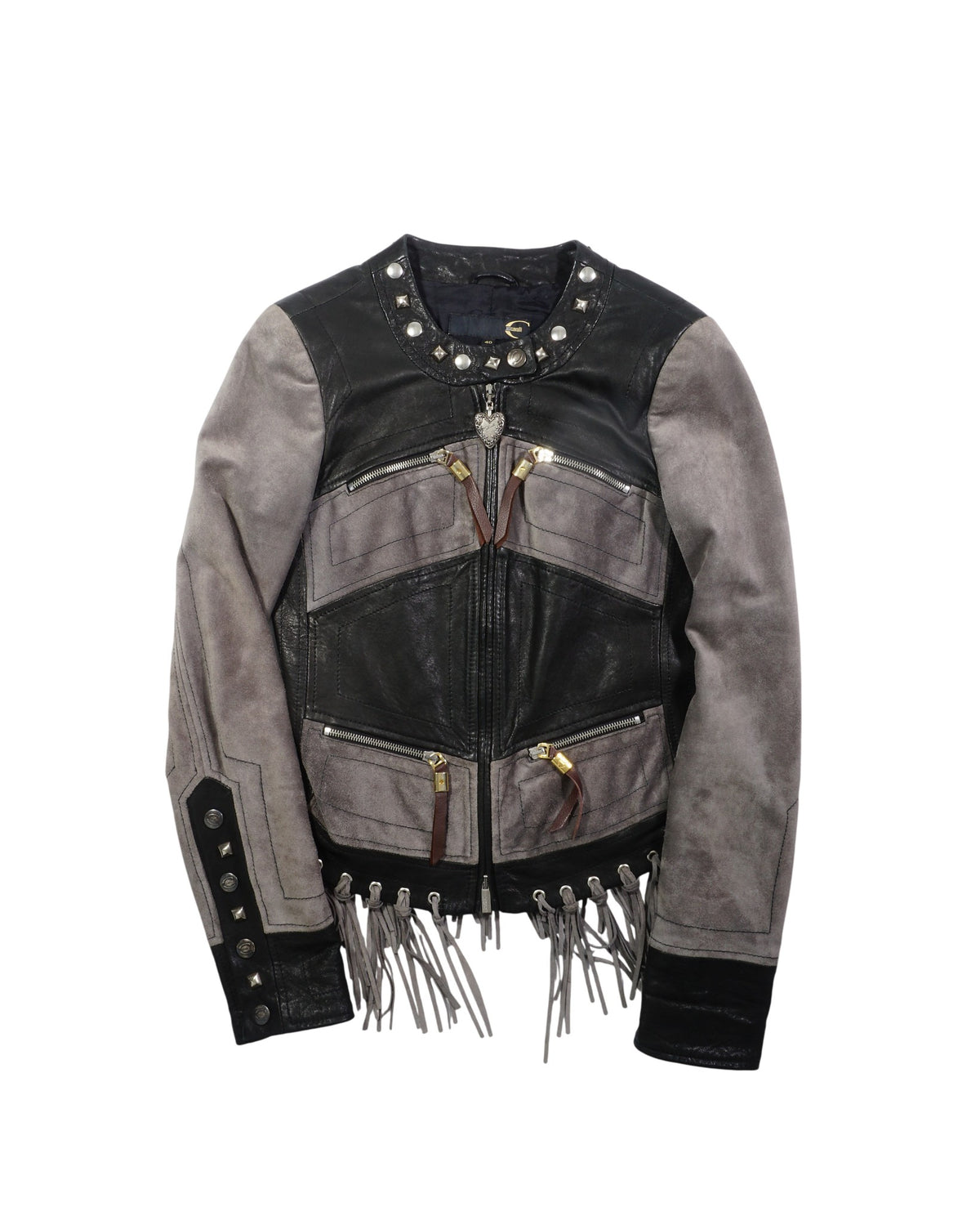 2000's Roberto Cavalli Suede Studded Jacket
