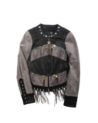 2000's Roberto Cavalli Suede Studded Jacket