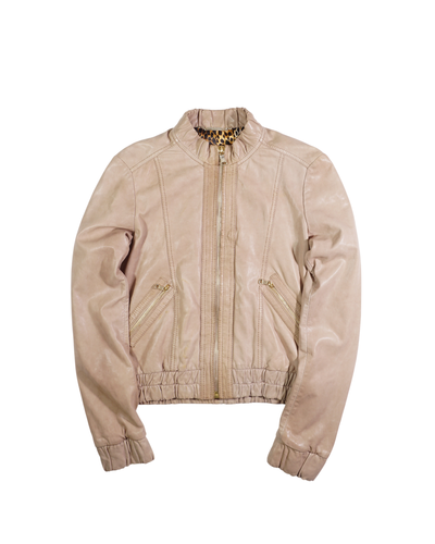 2000's Dolce & Gabbana Beige Leather Jacket