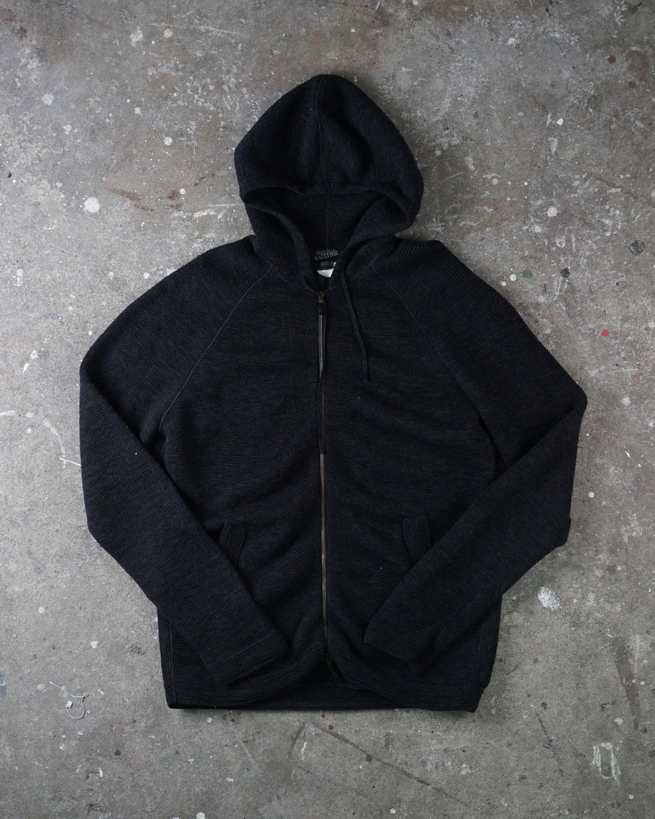 Jean Paul Gaultier Knit Hoodie Black