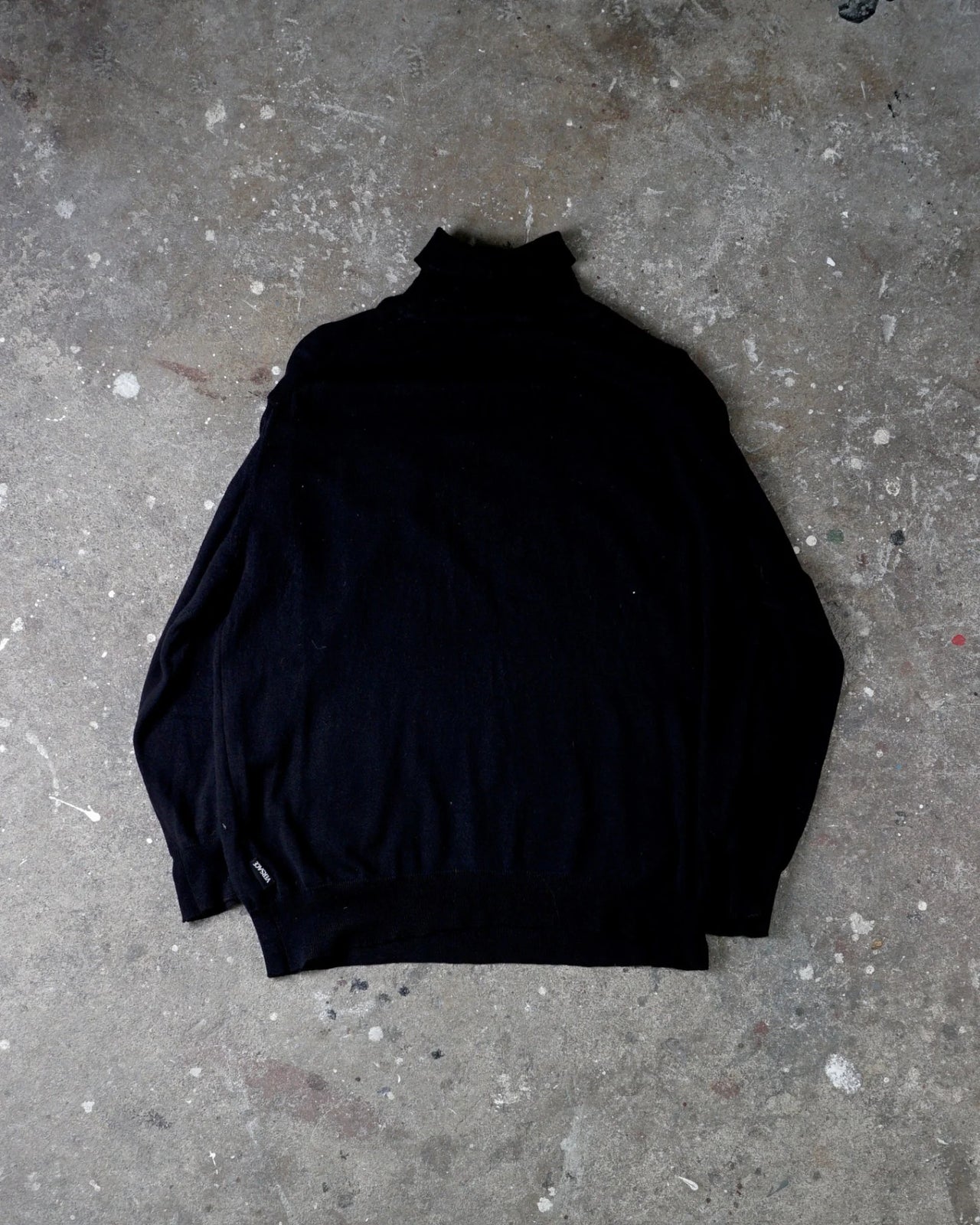 Versace Wool Turtleneck Top Black