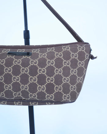 Gucci Monogram boat bag Brown