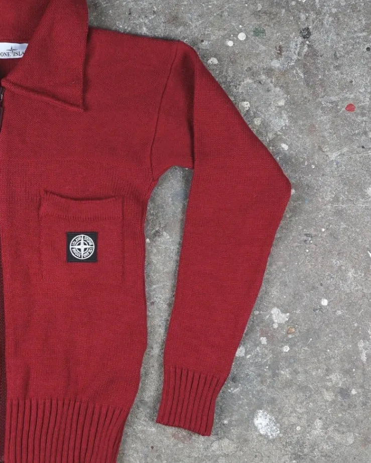 Stone Island Knit Sweater Red