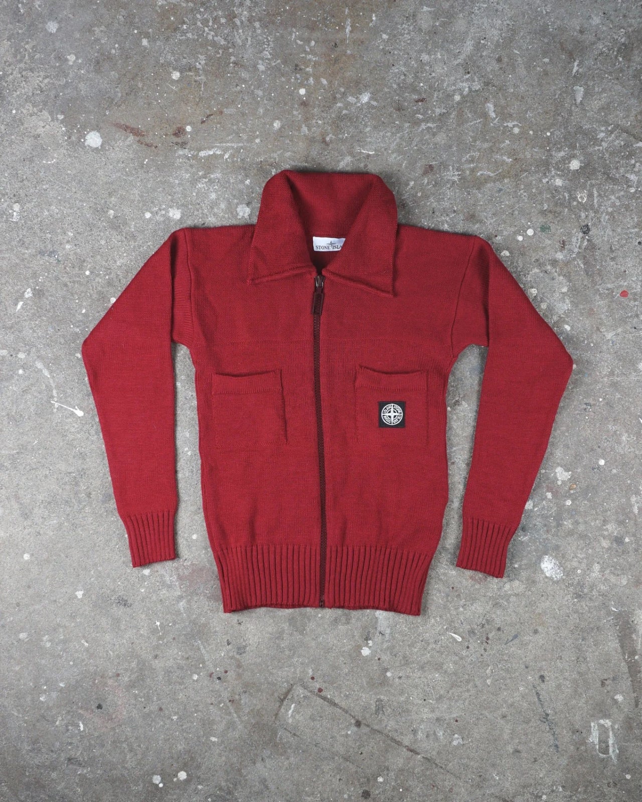 Stone Island Knit Sweater Red