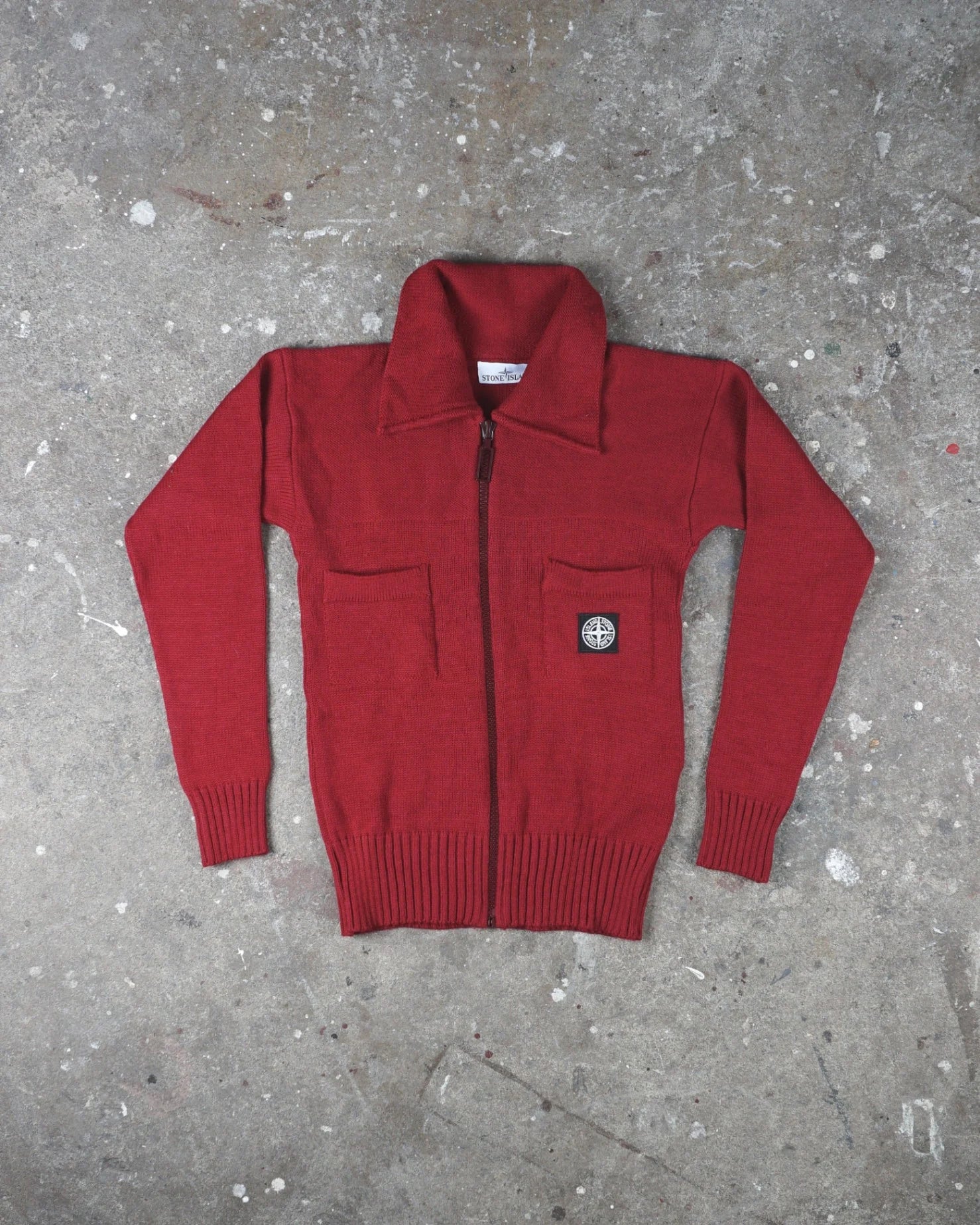 Stone Island Knit Sweater Red