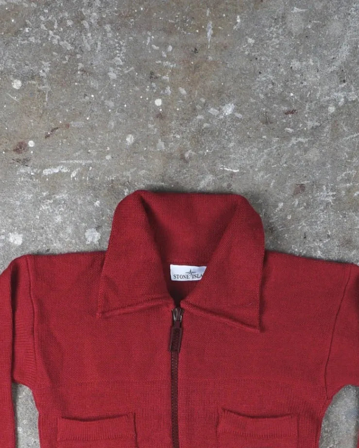 Stone Island Knit Sweater Red