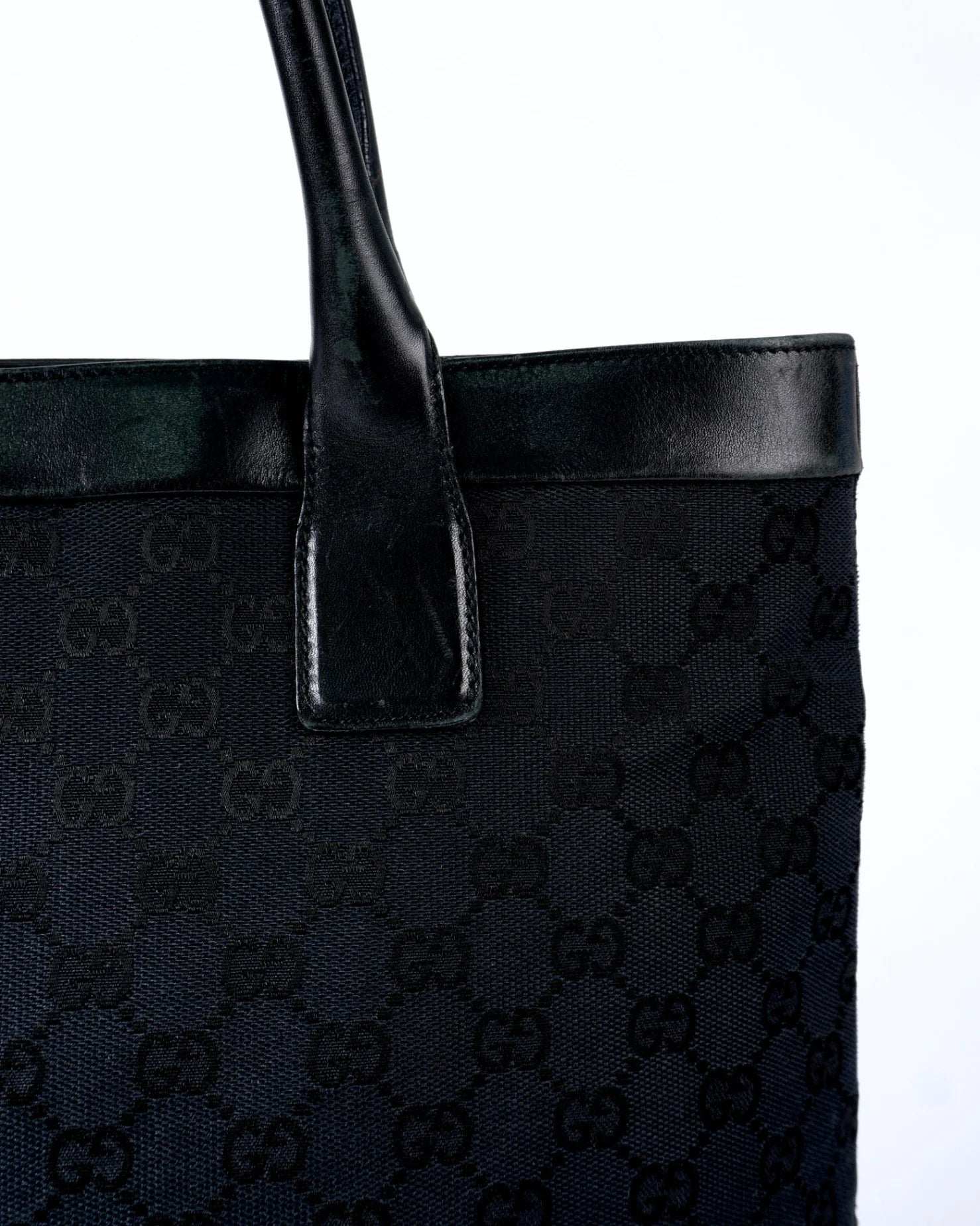 Gucci Canvas Shoulder Bag Black