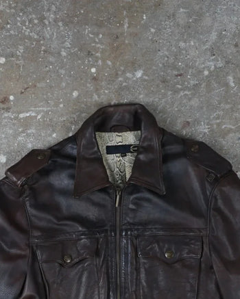 Cavalli Leather jacket Brown