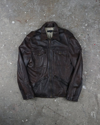 Cavalli Leather jacket Brown