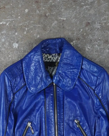 Cavalli Leather jacket Blue