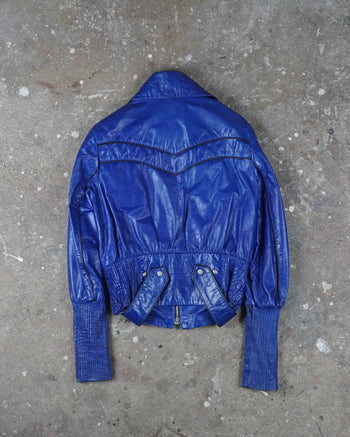 Cavalli Leather jacket Blue