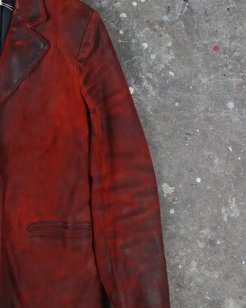 Ann Demeulemeester Leather blazer Red AW2001