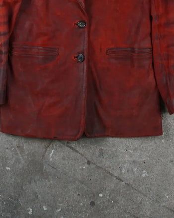 Ann Demeulemeester Leather blazer Red AW2001