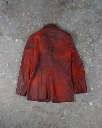 Ann Demeulemeester Leather blazer Red AW2001