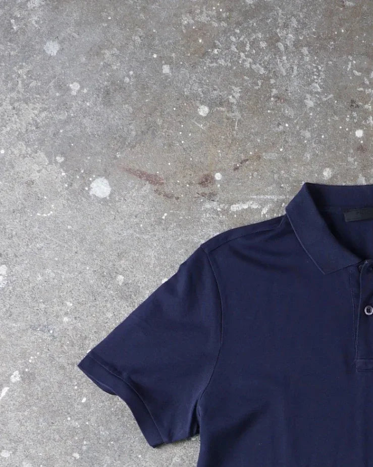 Prada Polo Shirt Navy Top Left