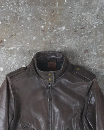 Dolce & Gabbana Leather Jacket Brown