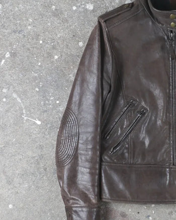 Dolce & Gabbana Leather Jacket Brown