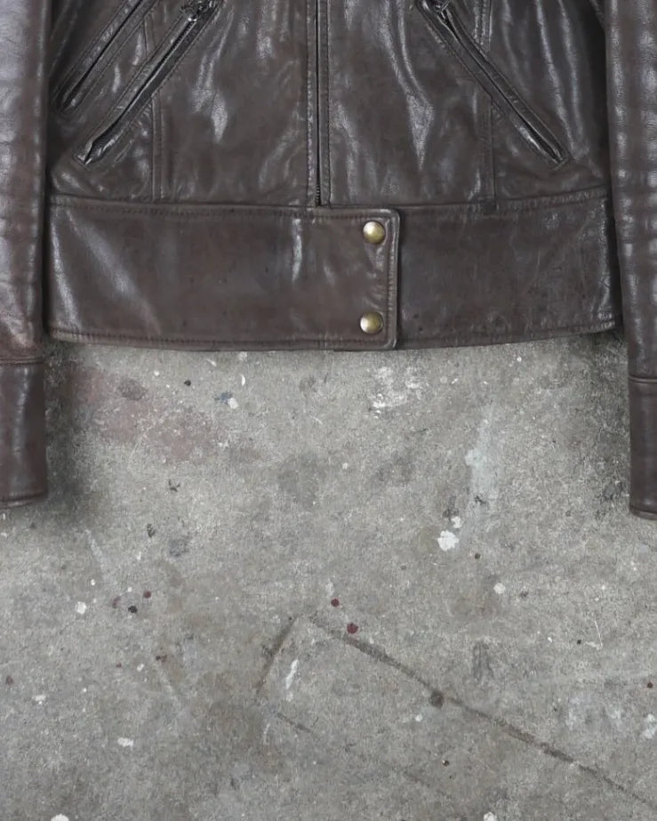 Dolce & Gabbana Leather Jacket Brown