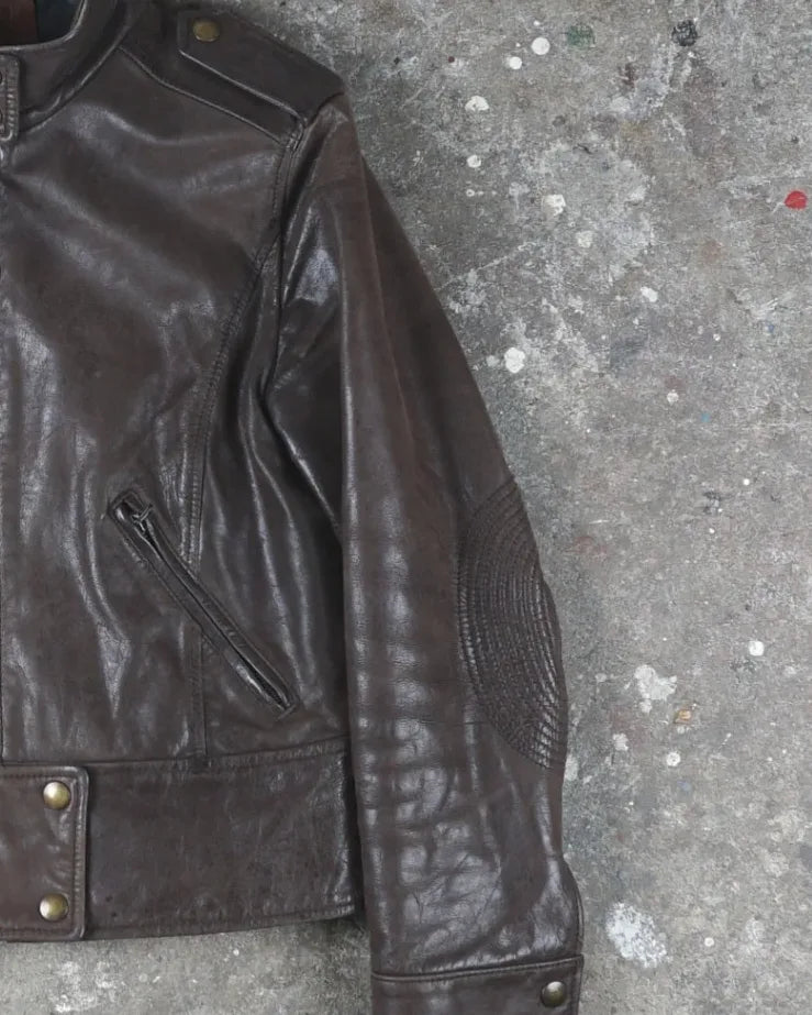 Dolce & Gabbana Leather Jacket Brown